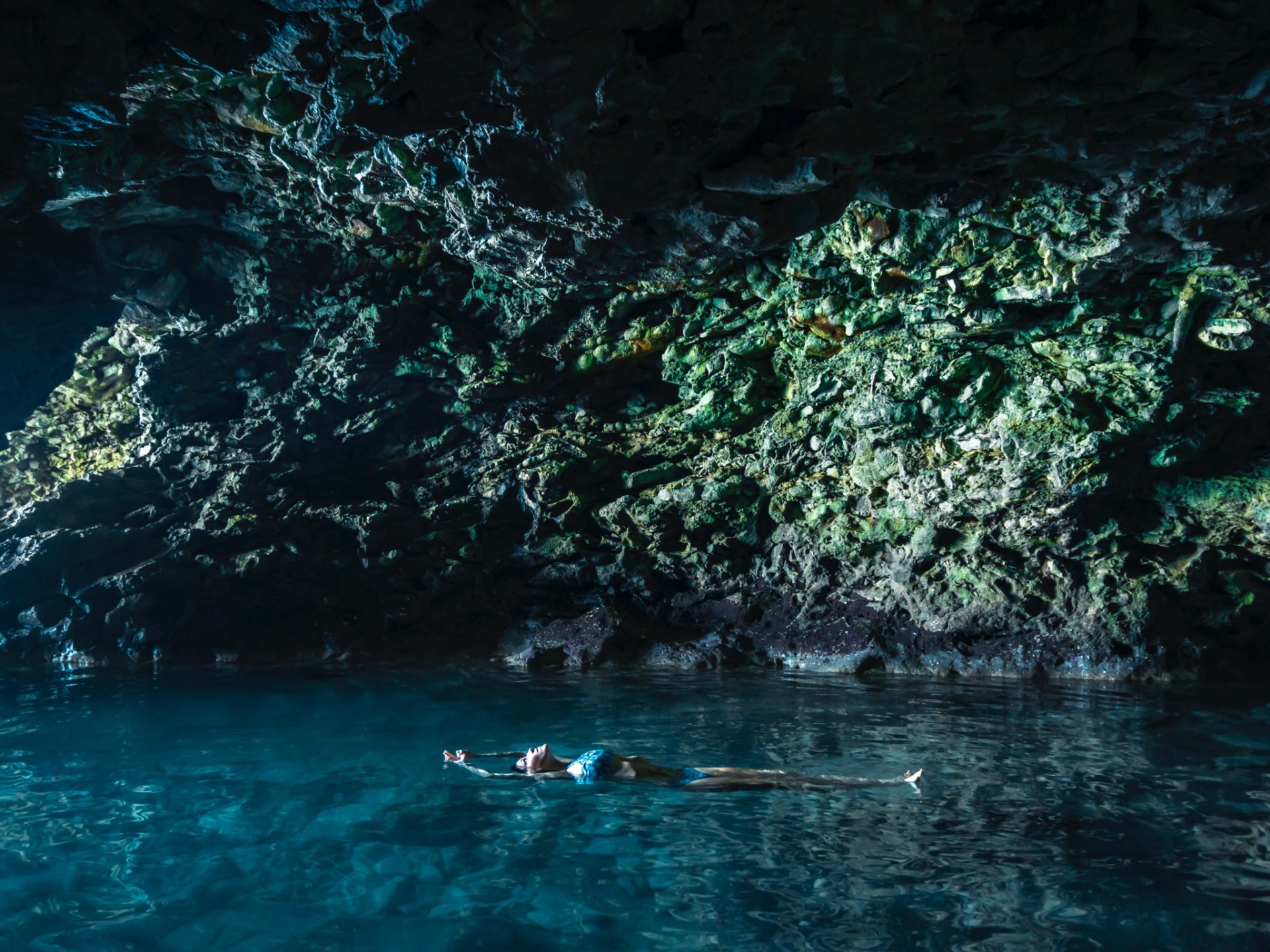 A perfect moment spent in the pristine pools of the Animal Flower Cave is truly enchanting!